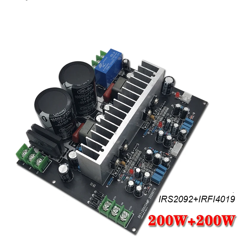 

IRS2092 Dual-Channel 200W*2 Class D Digital Audio IRFI4019 MOS FET Field Effect Tube Power Amplifier Board