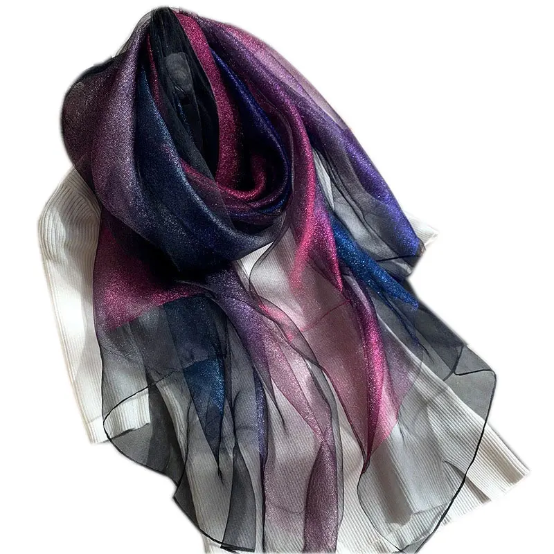 2024 New Silk Scarf Women Fashion Shawls And Wraps Lady Travel Pashmina High Quality polyester Scarves Winter Neck Wram Bandana