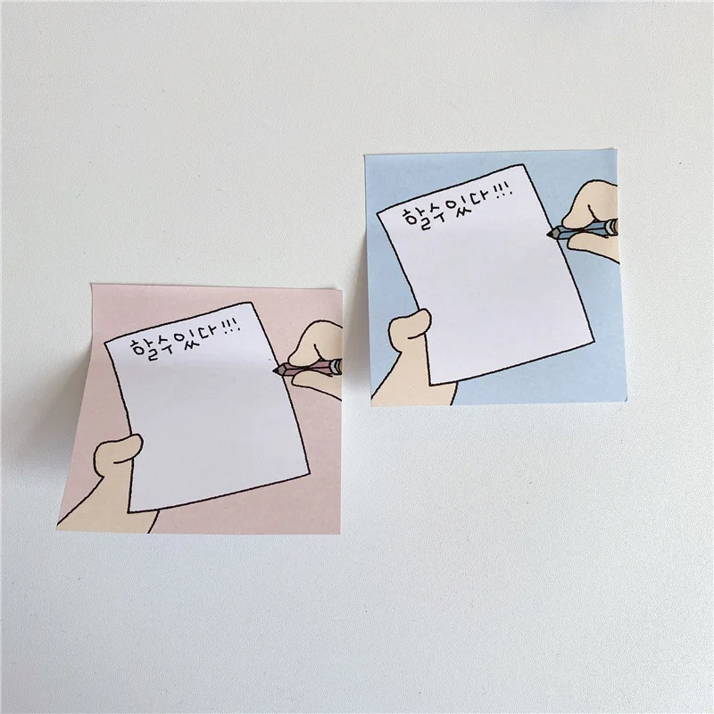 Korean Ins Cartoon Creative Cute Memo Pad Student Mini Notebook Signature Book School Stationery Kawaii Message Paper 50 Sheets