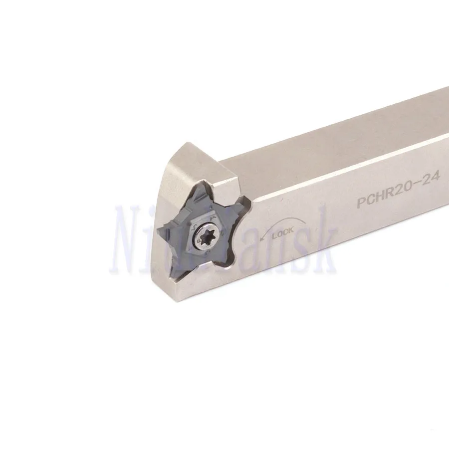 1pc PCHR12-24 CNC Lathe Tool PCHR16-24 Grooving Tool Holder PCHR20-24 External Cutting Turning Tool PCHR25-24 Spring Steel Arbor