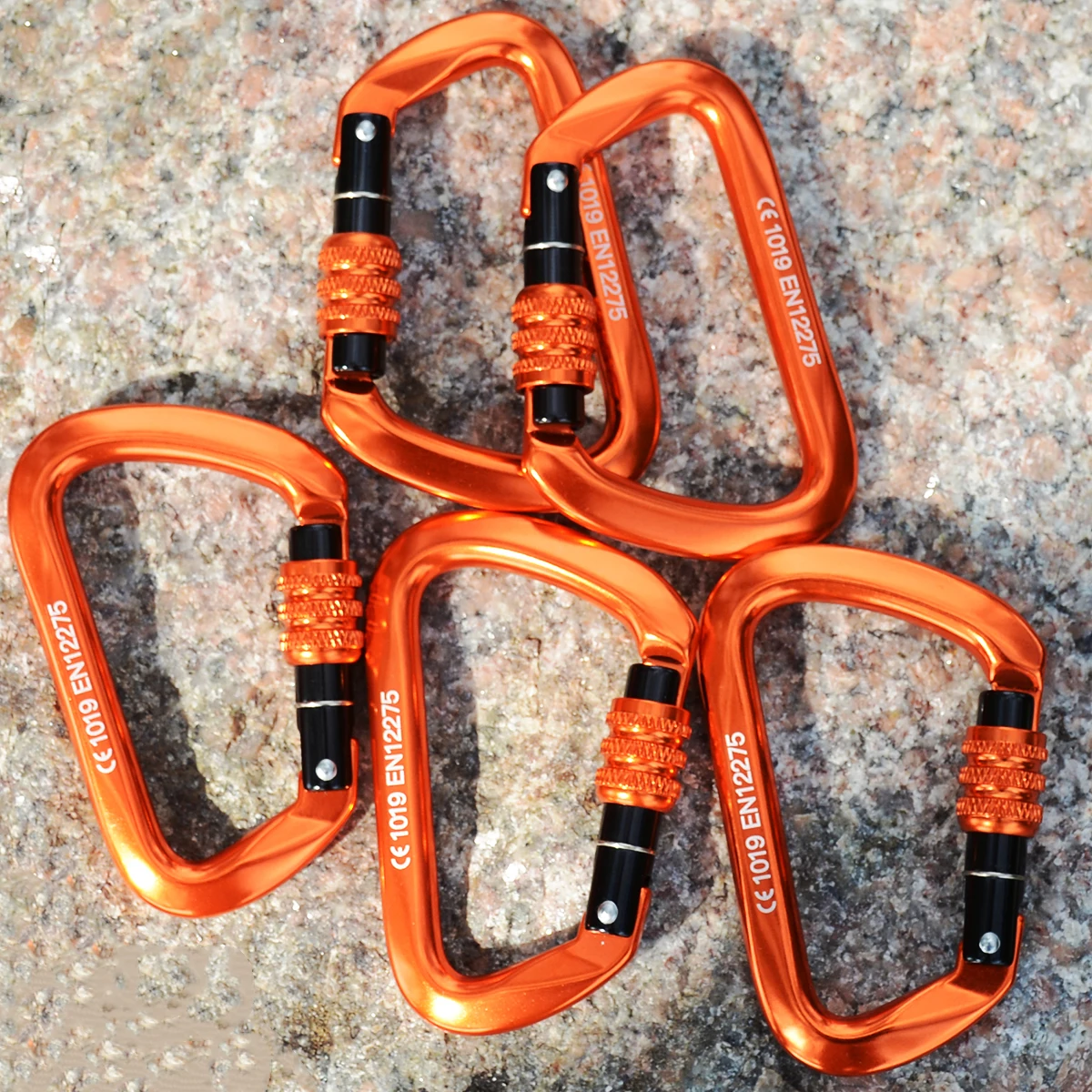 Bulk Rock Climbing Carabiner Screw-lock 28KN Outdoor Camping Caving Rescue Clips