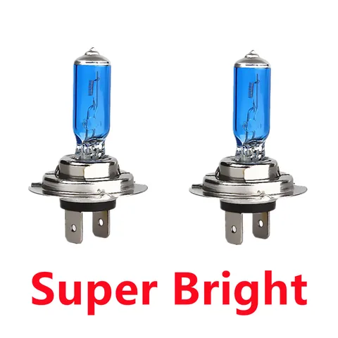 2 шт. H7 55W 12V галогенные лампы, сверхяркие белые противотуманные фары, мощные автомобильные фары, источник света для парковки, 6000K, для авто