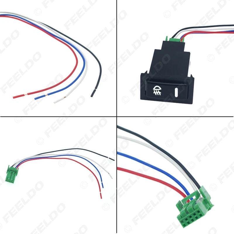 MOTOBOTS Car Fog Light Switch Working Light Switch For NISSAN 2013+ Qashqai Juke Tiida Almera 5pin On-off Switch Wire Cable