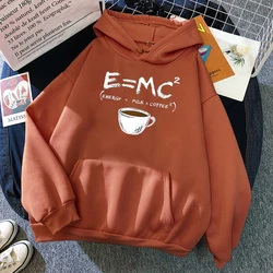 E = mc2エネルギー = ミルク * コーヒーシークレットフーディー男性用ルーズスウェットシャツ原宿カジュアルオーバーサイズトラックスーツ