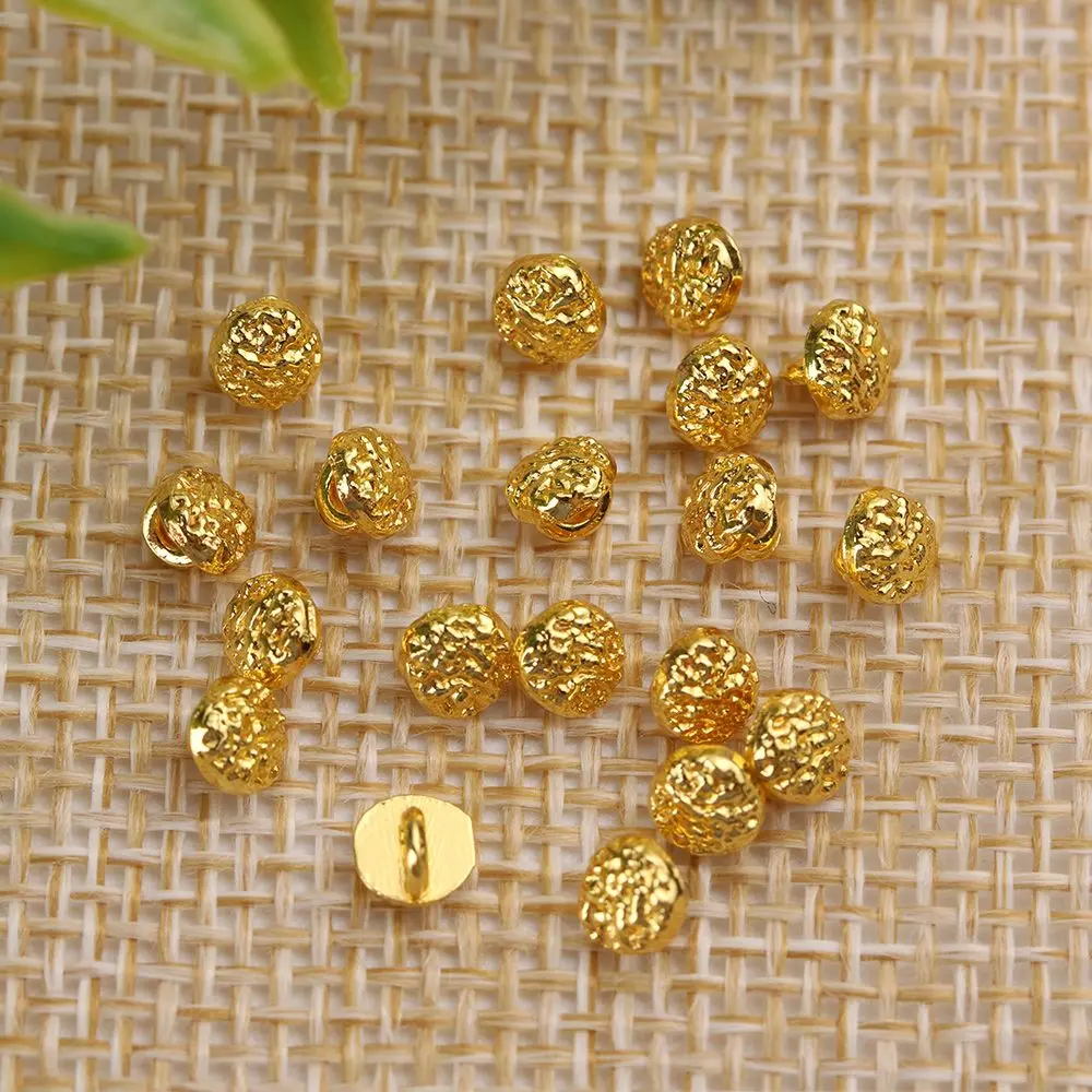 20pcs 4mm Metal Buckle Decoration Buckle Mini Button Buckle DIY Doll Clothes For 1/6 Doll Clothing Sewing Accessories