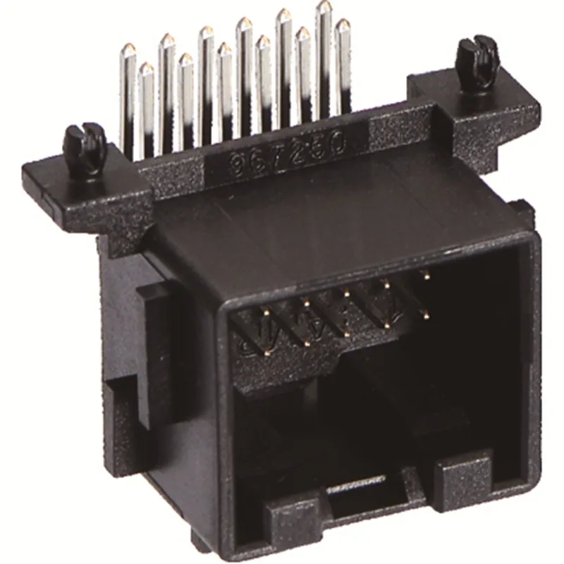 

Connector housing 12 pin bending pin holder black male 1-967250-1