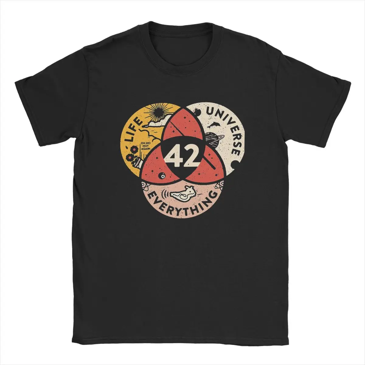 Men 42 The Answer To Life The Universe And Everything Douglas Adams T Shirt 100% Cotton Tops Crew Neck Tees Gift Idea T-Shirts