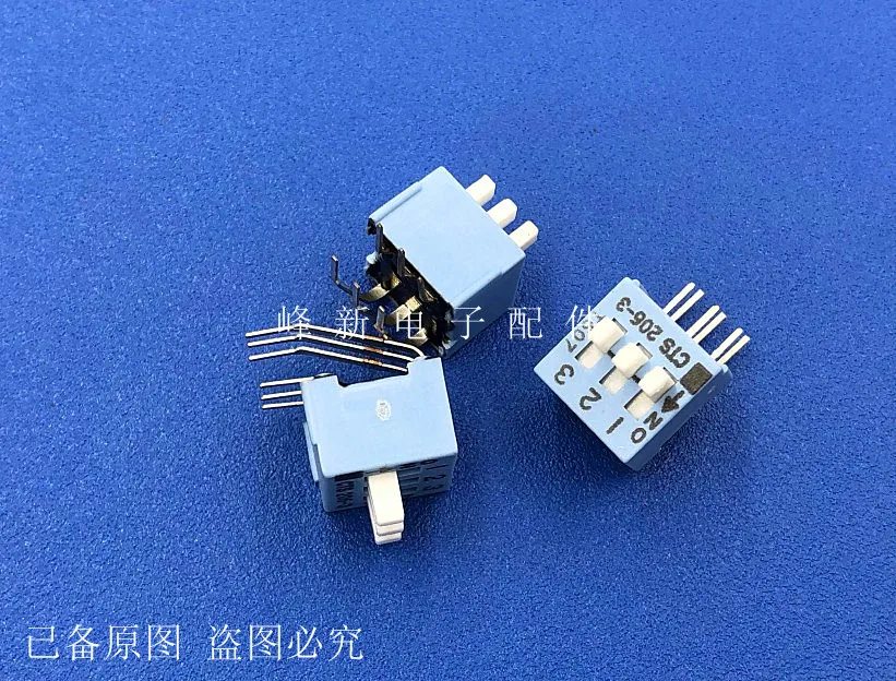 CTS206-3 eua lado plug oblíqua curvado pé em linha reta plug 3-bit p disque código de discagem interruptor disque disque dial liso 2.54