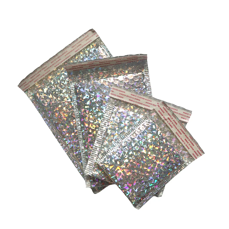 

20Pcs 9 Sizes Laser Bubble Mailers Aluminum Foil Mailing Envelope Bags Waterproof Courier Bags Padded Bubble Envelopes