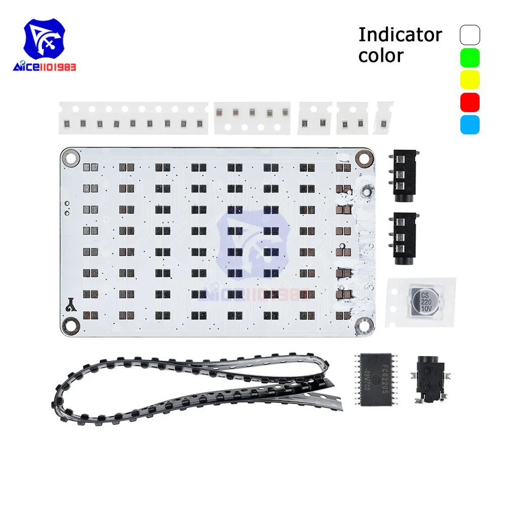 diymore 8x8 Audio Spectrum Level LED Indicator Board FFT 8x8 Acoustical Spectrum LED Light Audio Indicator DIY Kit for Arduino