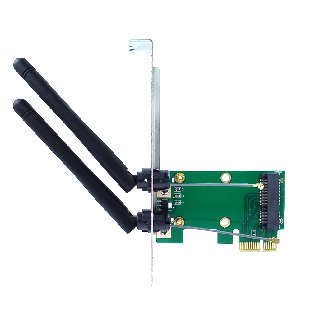 7260NB 5100agn DW1540 DW1510 mini pcie wifi wireless card to desktop PC PCIE X1 X4 X16 converter adapter with full size bracket