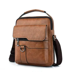 Mannen Lederen Messenger Bag Tassen Set Cross Body Schouder Zakelijke Tassen