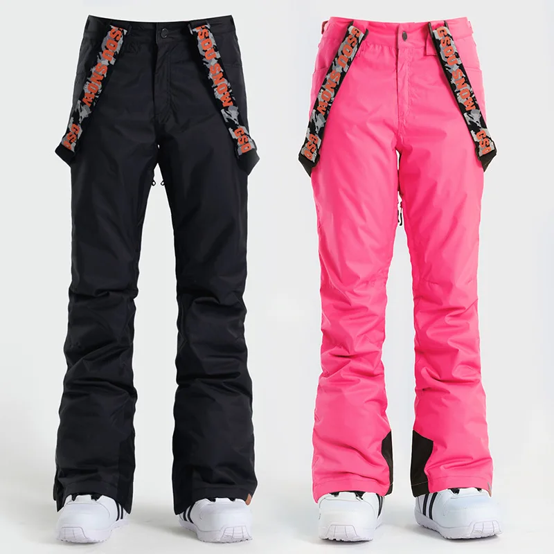 

GsouSnow Candy Neon Color Ski Pants Women's Windproof Waterproof Thick Warm Snow outdoor Sports Bibs Toursers Suspended Pants