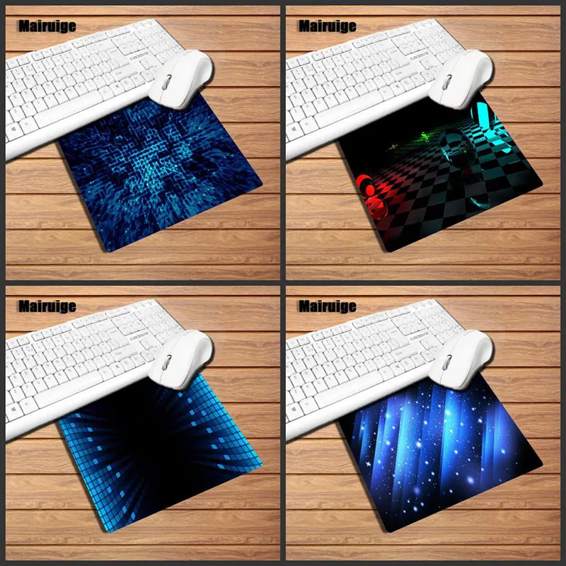 Mairuige Rectangular Mouse Pad HD Blue Beautiful Personality Art Picture Computer Games Non-slip Waterproof Mouse Pad