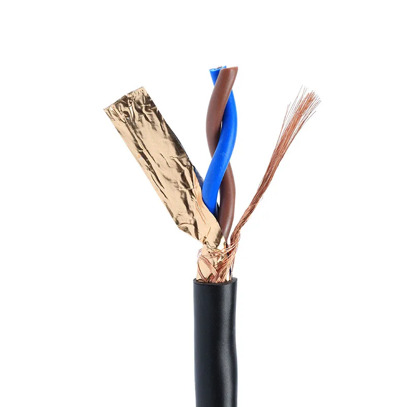 Cable RVSP de 1 metro, Línea de Control de señal RS485 de 2 núcleos, aislamiento blindado trenzado, Cable de cobre de PVC, Cable de Audio DIY