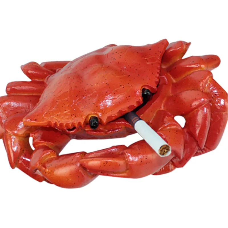 Crab Ashtray With Lid For Cigars And Cigarettes Creative Ash Holders Outdoors Or Indoors For Home Patio Table Modern Ashtrays