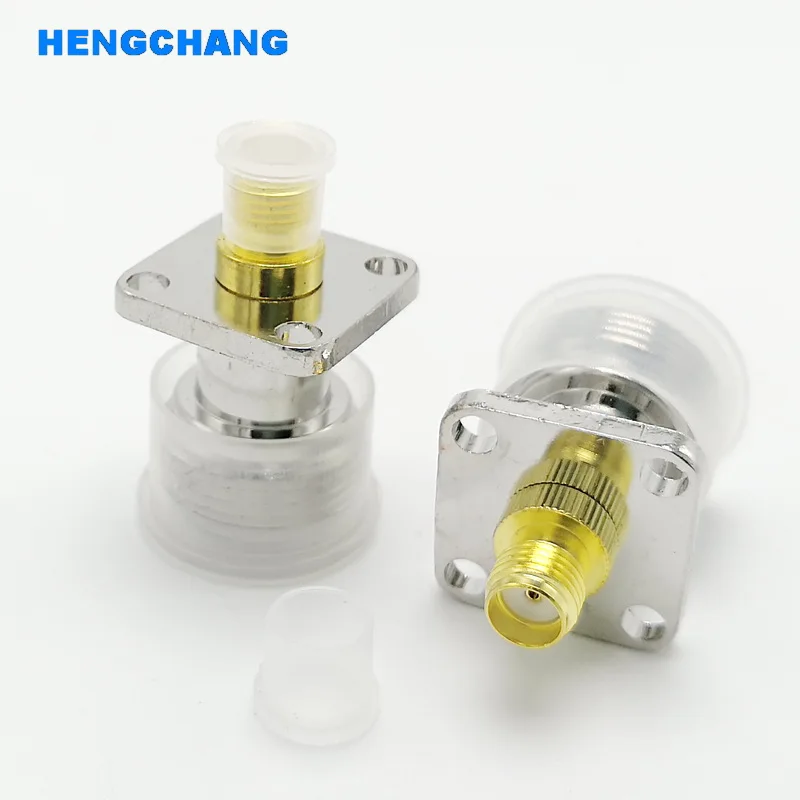 Коаксиальный переходник N type-SMA Female RF с фланцевым креплением 17,5 мм, 5 шт.