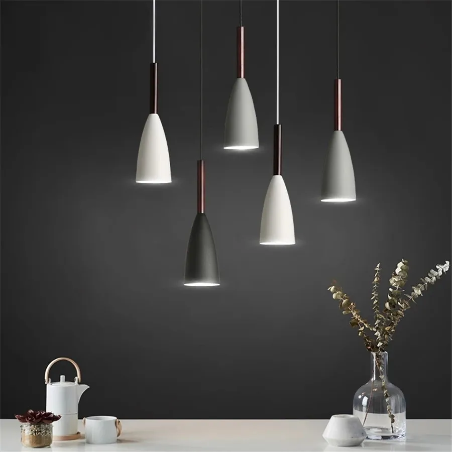 Modern 1/3 Head Pendant Lights Nordic Minimalist Pendant Lamp Dining Table Kitchen Island Hanging Lamp Living Room Chandelier