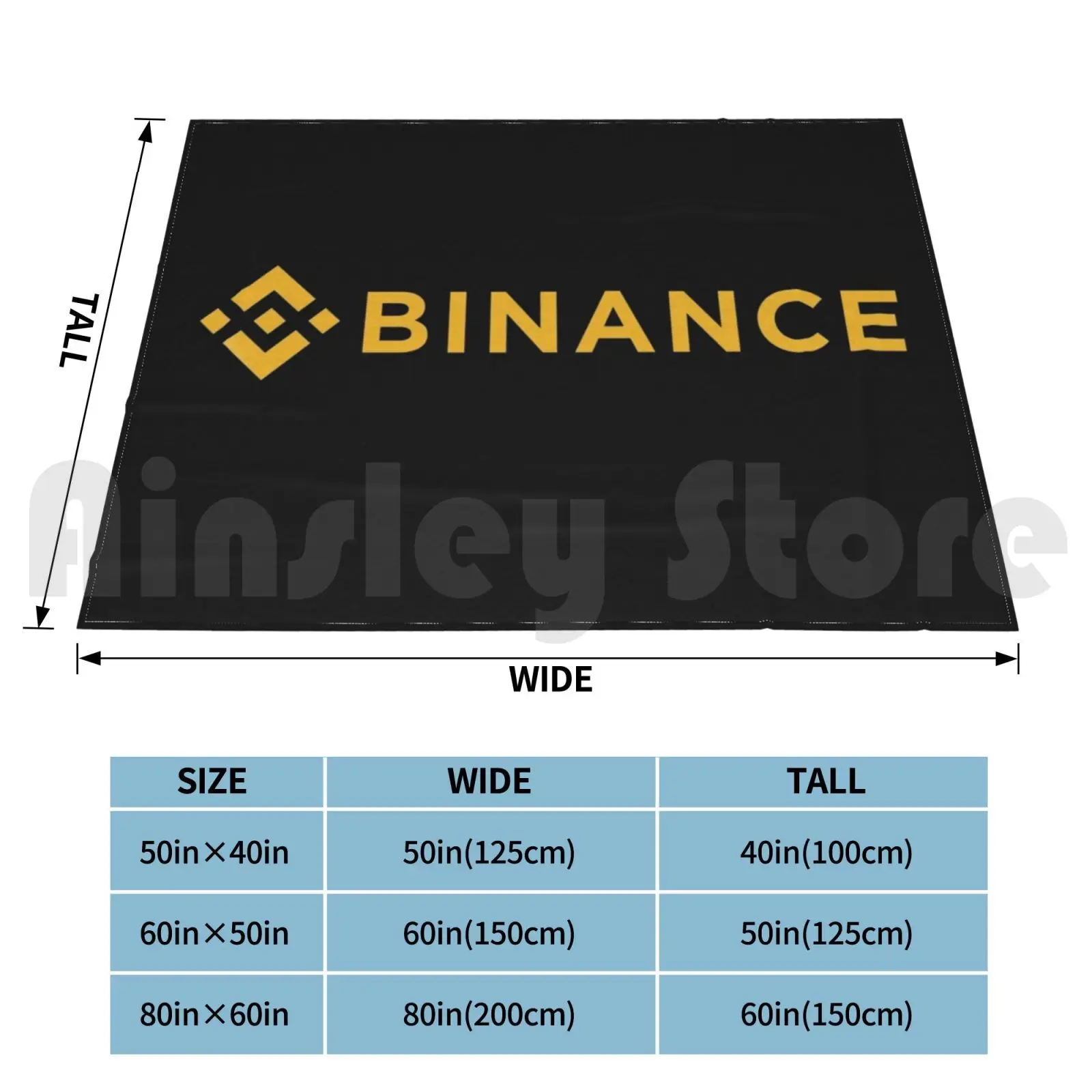 Binance بطانية الموضة المخصصة Binance Exchange Crypto Bitcoin Tron Btc Mtb Cryptocurrency Cryptocurrencies Bnb #2