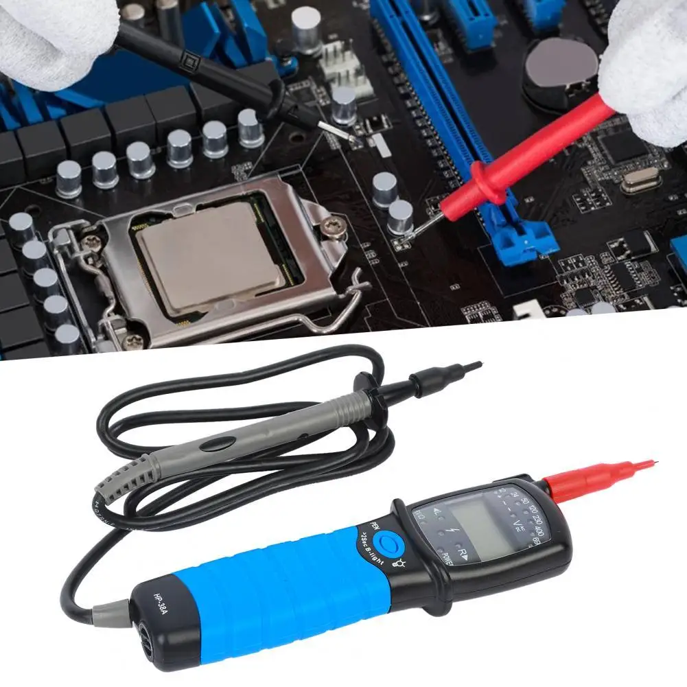 Practical Voltmeter Easy Reading Flame Retardant Digital Voltage Tester for Household Appliance Repair Voltage Tester