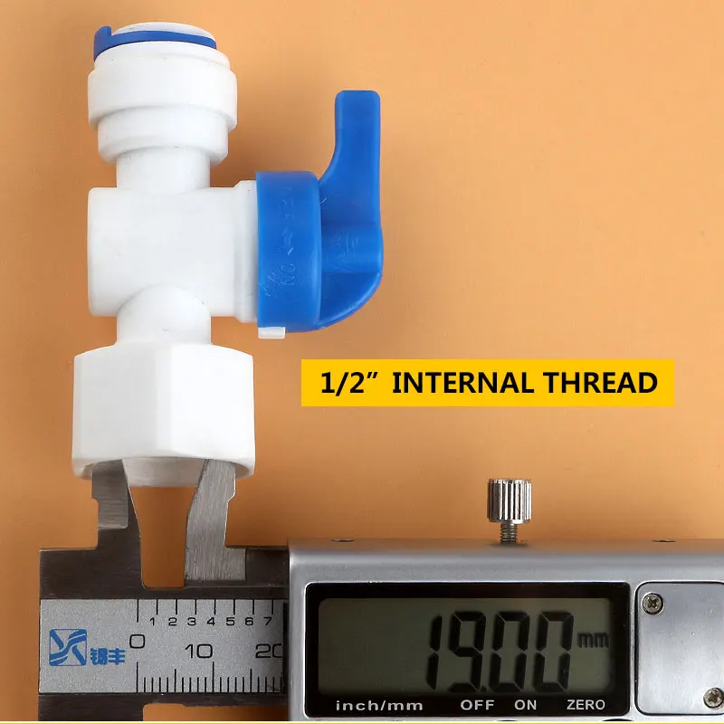 1/2 "внутренняя резьба до 3/8" Труба прямой соединитель шаровой клапан женский шарнир Аквариум RO фильтр для воды система обратного осмоса