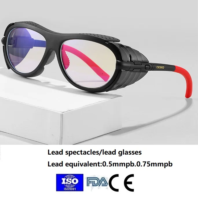 

Original lead spectacles intervention radiology type x-ray gamma ray shield lead glasses front and side protection 0.5/0.75MMPB