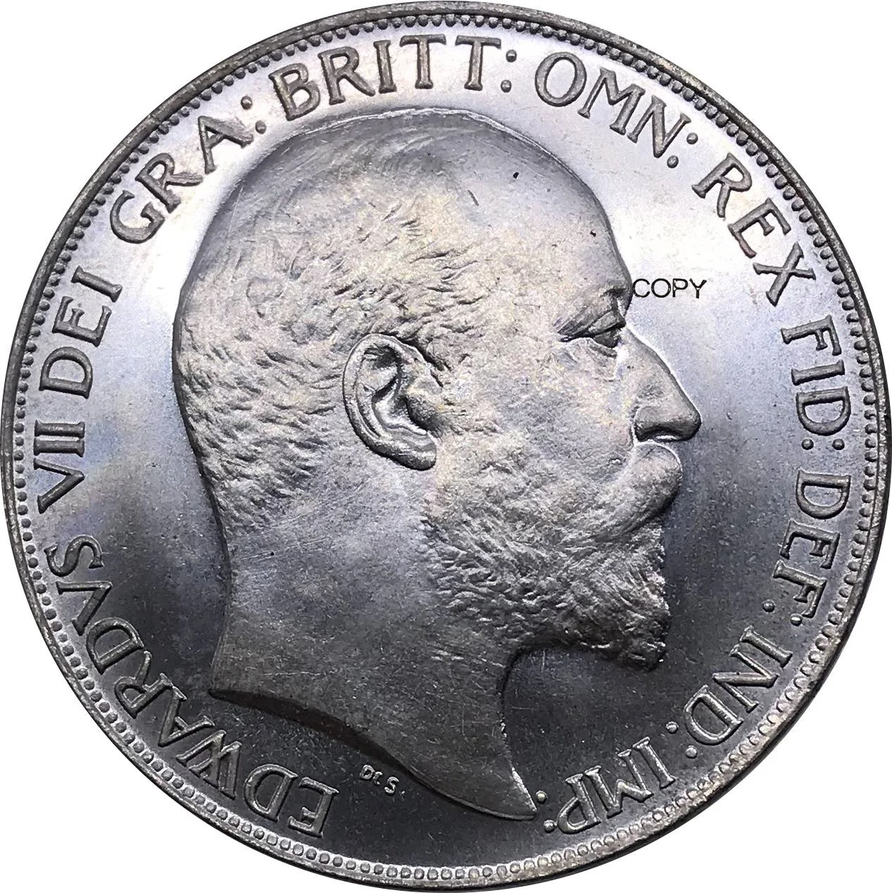 1902 United Kingdom 1 Crown - Edward VII Britain Cupronickel Plated Silver Souvenir Gift Old Metal Collectible Copy Coins