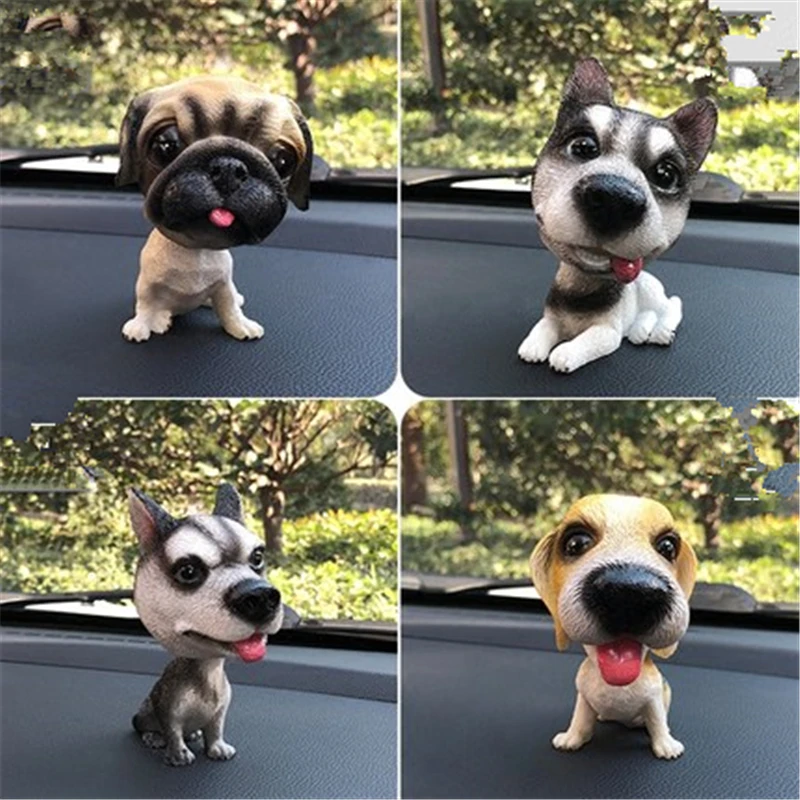 Nodding Dog Car Shake Head Dog Dolls Dashboard Car Decoration Accessories Auto Shaking Head Toy for Automoibles Car-styling