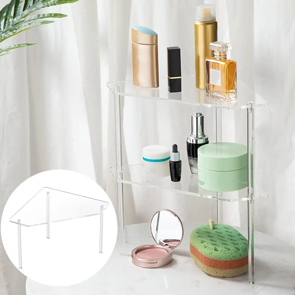 2Pcs Storage Rack Simple Visible Storage Shelf Easy Installation Figurines Jewelry Shelf Rack for Bathroom Storage Rack