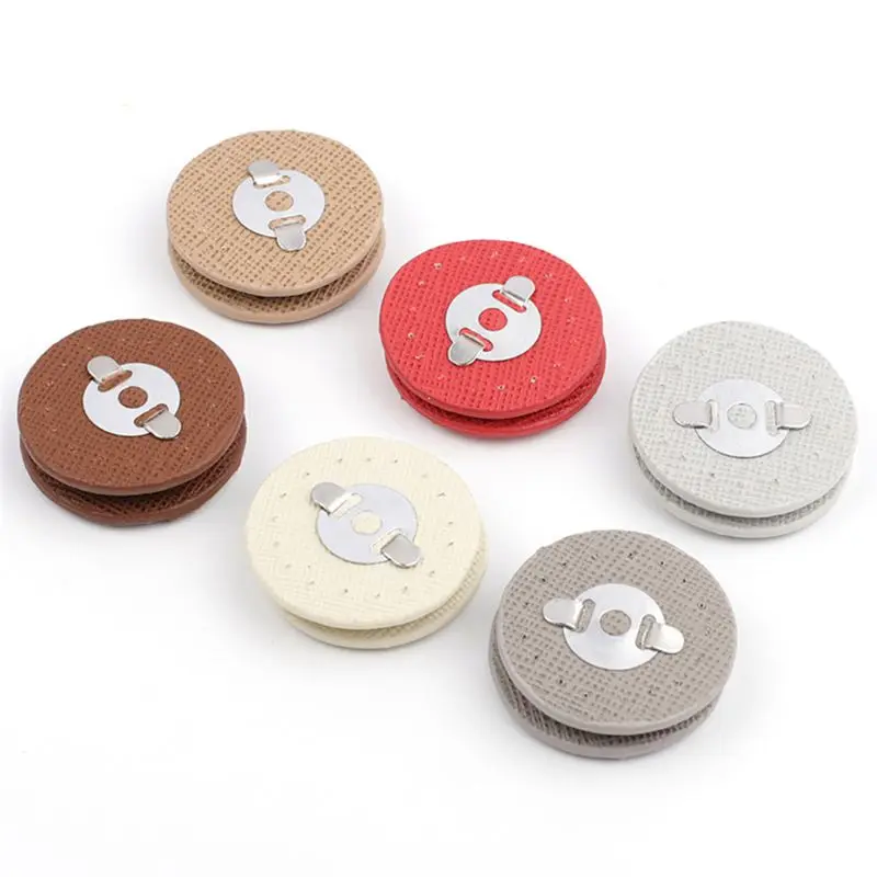 Circle Sew-on Magnetic Button Bag Wallet Clasp Snaps Metal Fastener Sewing Craft DIY Patchwork Lock Accessories