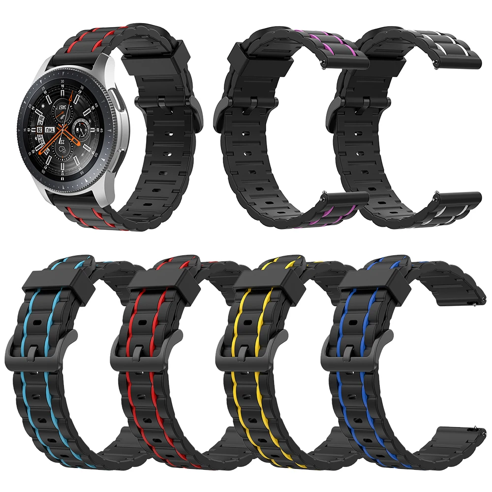 New silicone strap For Samsung Galaxy watch 46mm 42mm Wrist band Galaxy watch 3 gear S3 Galaxy Active 2 3 / Gear Sport watchband