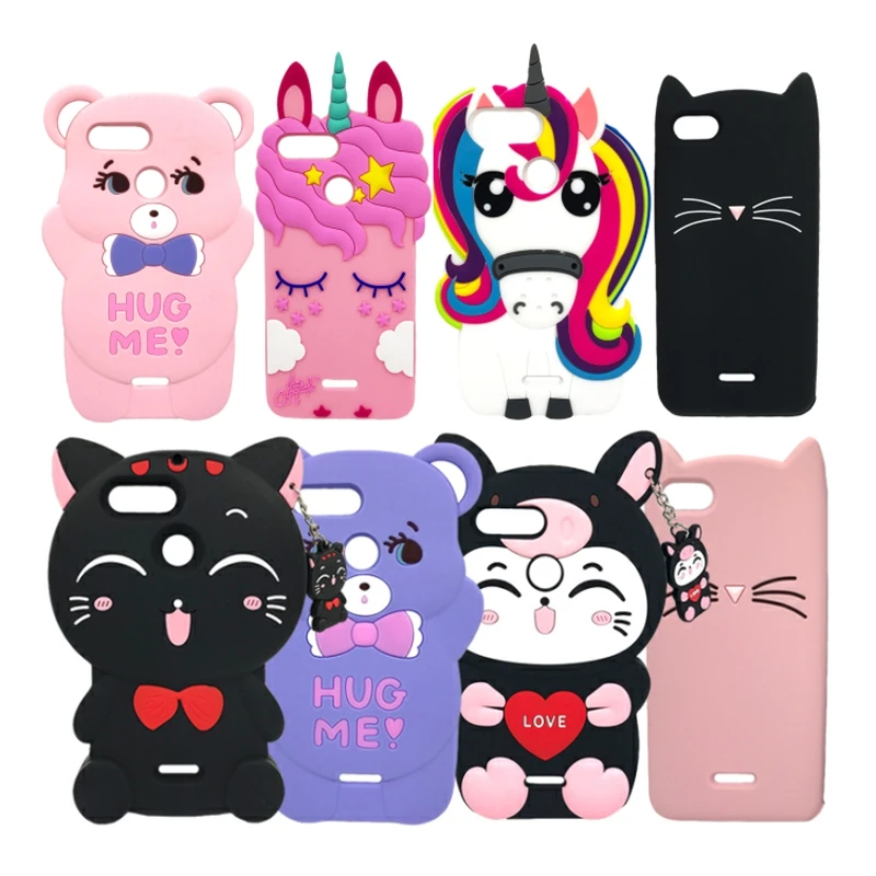 

For Xiaomi Redmi 6 6A Case Silicone Soft 3D Unicorn Cat Bear Back Cover For Xiaomi Redmi 6A 6 A 5.45 inch Phone Coque Fundas