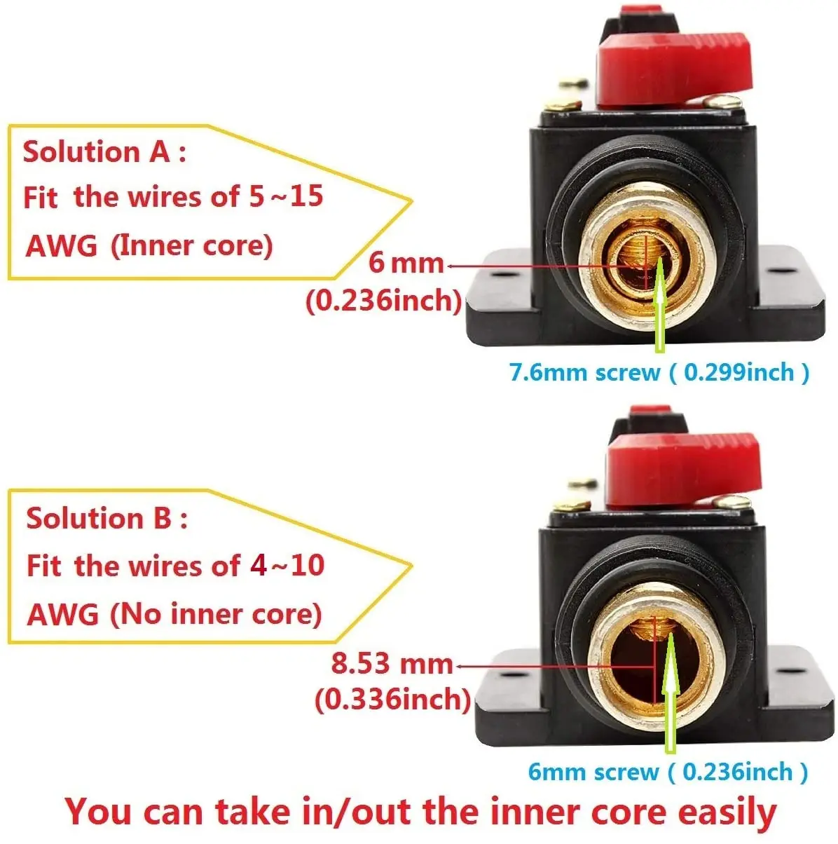 20A 30A 40A 50A 60A 80A 100A 150A Car Truck Audio Amplifier Circuit Breaker Fuse Holder Power Supply With Switch Automatic Fuse