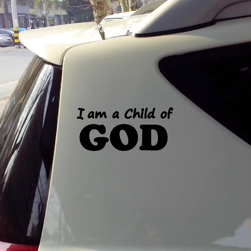 Car Styling Fun Letter Child of God  Car Stickers Motorcycle Vinyl Sticker Decals Reflective Unique Automobile 20cmx9cm