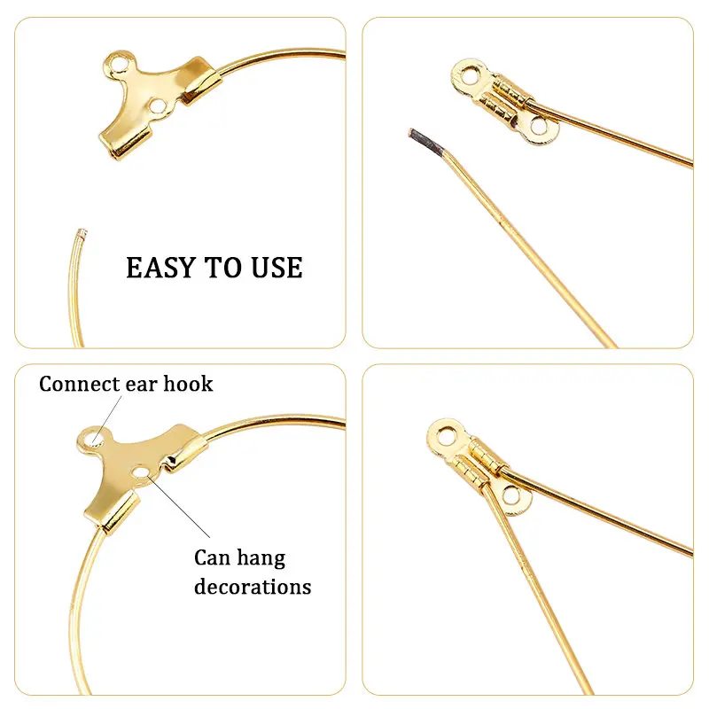 20-108PCS Ohrring Kit DIY Schmuckherstellung Zubehör Silber Gold Farbe Kupfer Creolen Ohrringe Set mit Aufbewahrungsbox Ohrhaken – Detail 6