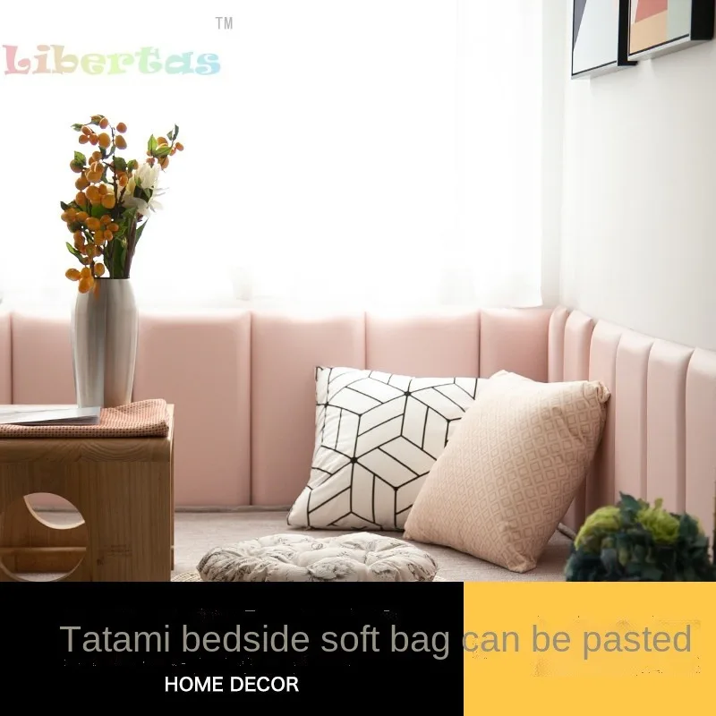 

Tatami Head Board Bedroom Decor Backrest Living Room Children's Anti-collision Cushion Card Seat Soft Bag Pad 3D Bed Headboard