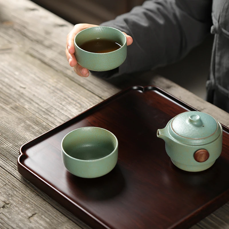 Tangpin Ceramic Teapot Gaiwan Tea Cup Porcelain Gaiwan Tea Sets Portable Travel Tea Sets Drinkware