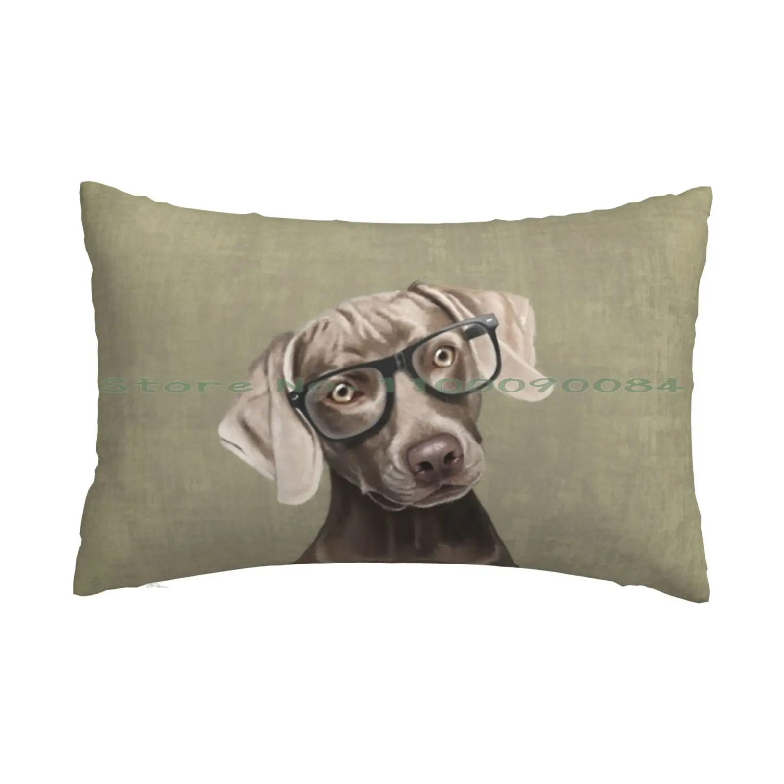 Mr Weimaraner Pillow Case 20x30 50*75 Sofa Bedroom Pet Dog Weimaraner Art French Weimaraner Illustration Weimaraner Breed