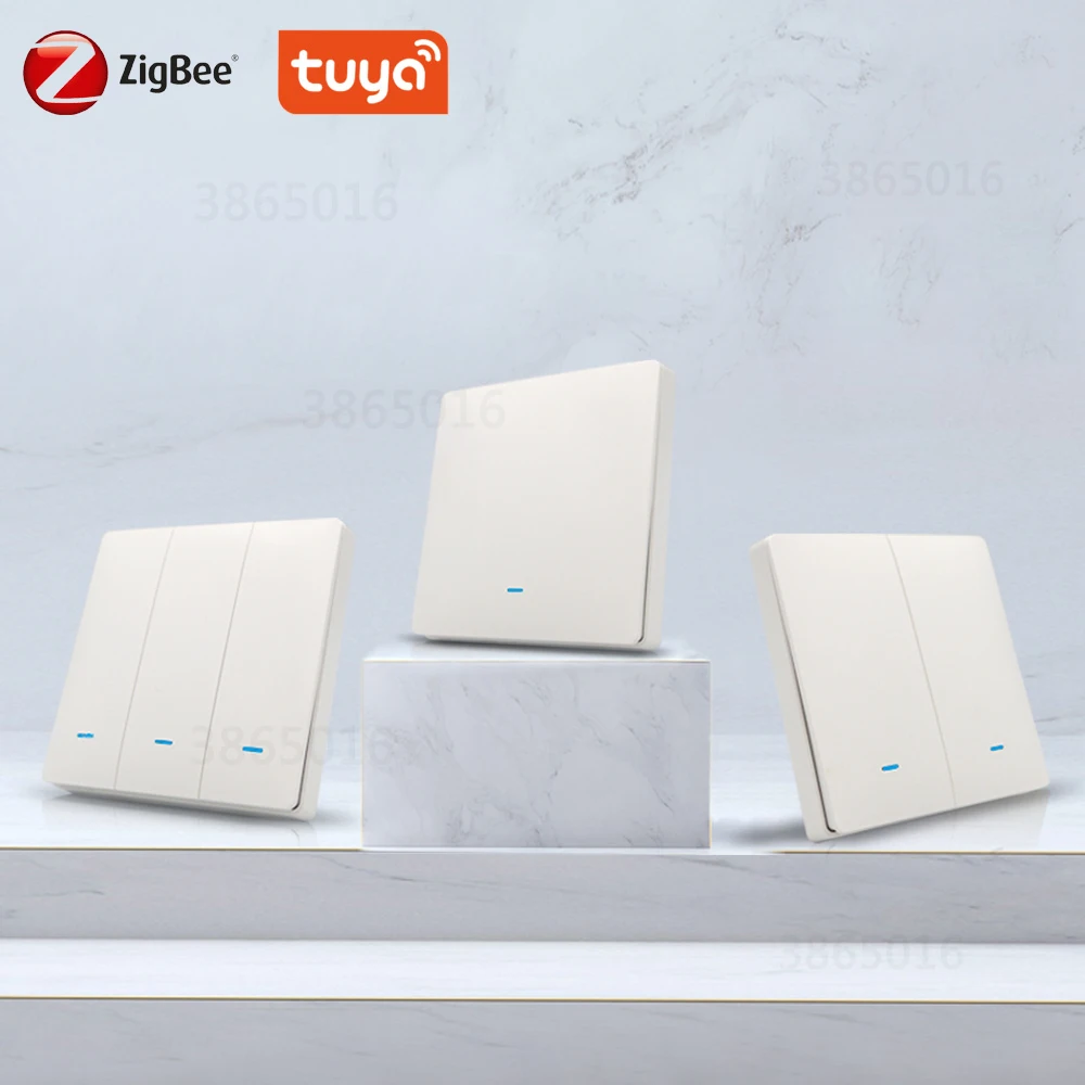Interruptor inteligente inalámbrico Tuya Zigbee, Panel de escena, Control de 123 bandas con un clic, dispositivo OnOff Compatible con Alexa y Google Home