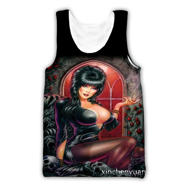 

New 3D Printing Halloween Fashion Men Women Tracksuits Crewneck Hip Hop Vest Size S-5XL Mesh Top