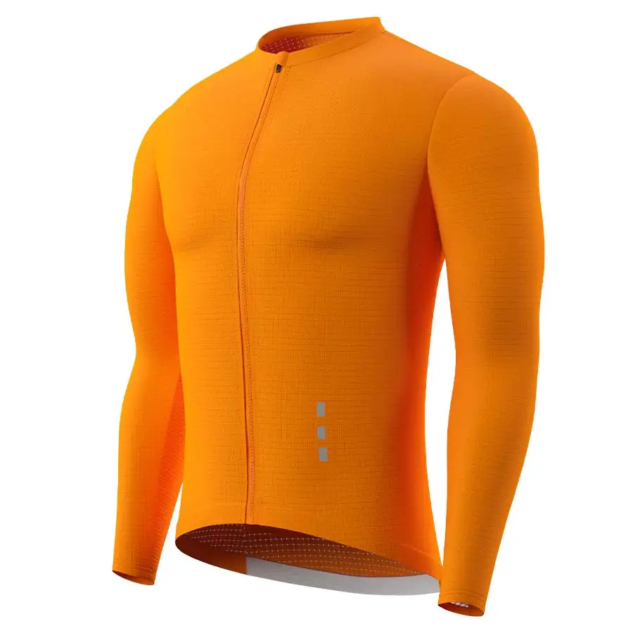 

Souke Sports New Autumn&Winter Men's Light Quick Dry Breathable Long Sleeve Colorful Cycling Jersey with 3 Rear Pockets CL1201