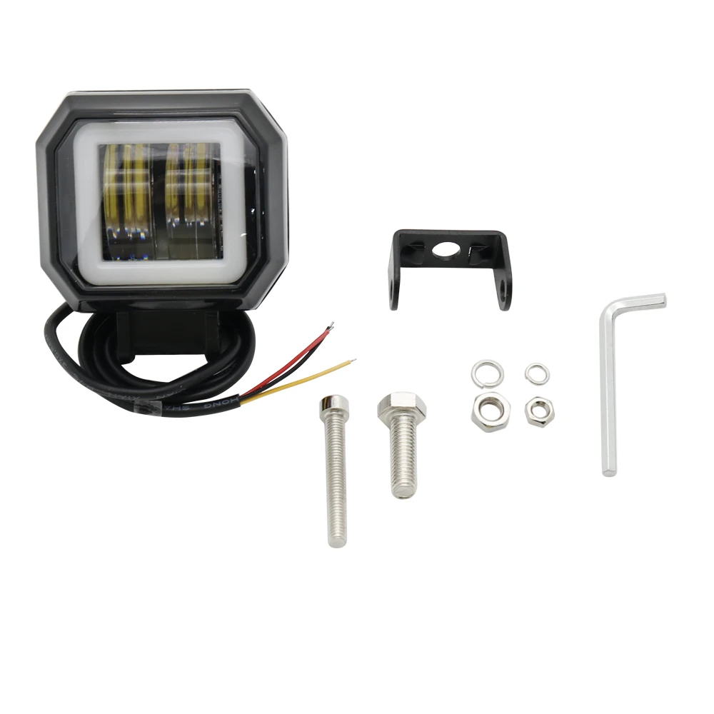 LED Fog Lamp Driving Daytime Off road Led Light Headlight 3\'\' 20W Motorcycle Halo Lamps ForATV 12V 24V SUV Worklight Beams