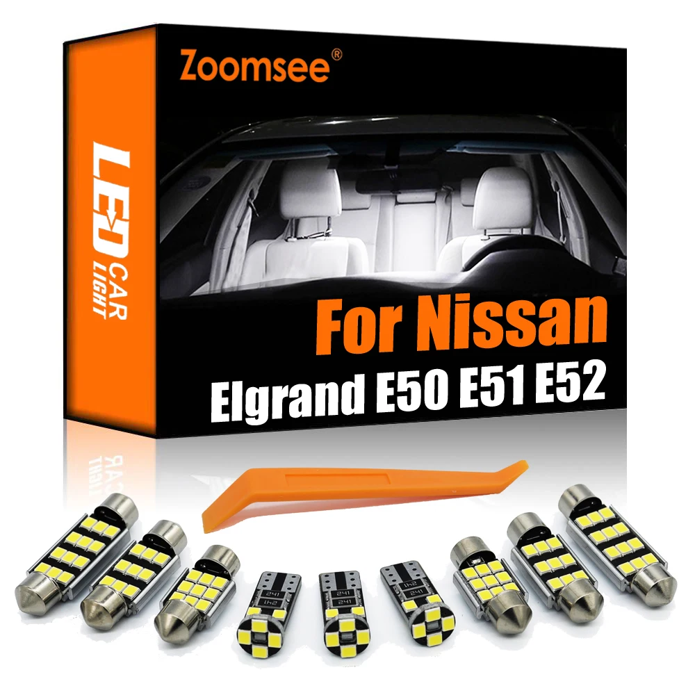 Zoomsee For Nissan Elgrand E50 E51 E52 1996-2016 2017 2018 2019 2020 Canbus Interior LED Vehicle Bulb Indoor Map Dome Light Kit