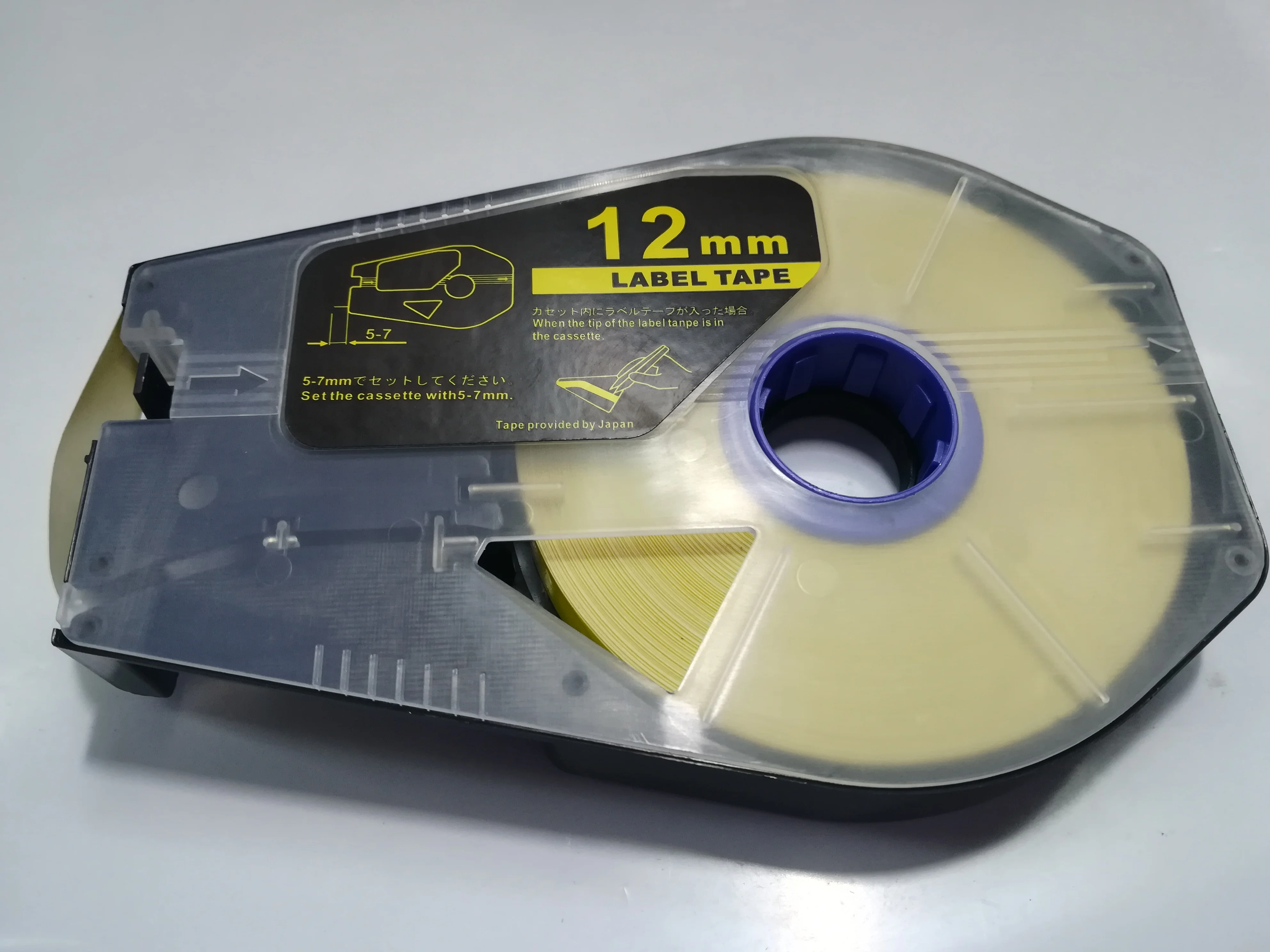 TM-1112Y de cassette d'étiquette IL Mk2500 (12mm + jaune) pour l'imprimante d'identification de câble d'imprimante à ruban, uy1500, uy2100, m-1pro IV, uy2600