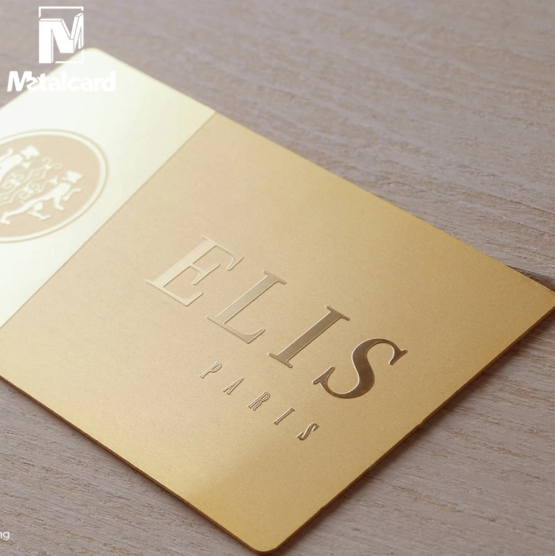 High-grade metal card stainless steel business card hollow member card custom gold card design