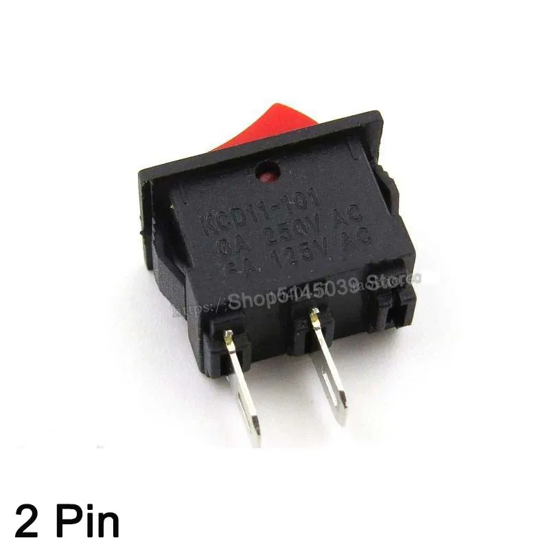 10Pcs/Lot KCD11 10*15mm High Quality Snap-in On/Off Position Snap Boat Rocker Button Switch 3A/250V