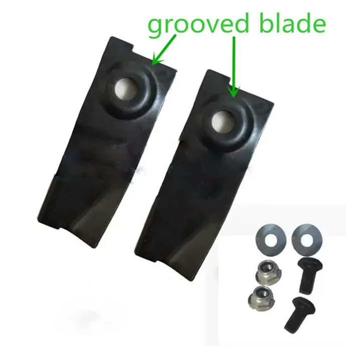 Different length Lawnmower grooved blade & bolt for Honda GXV160 HRU 194 195 214 215 Lawn mower swing back blade kit