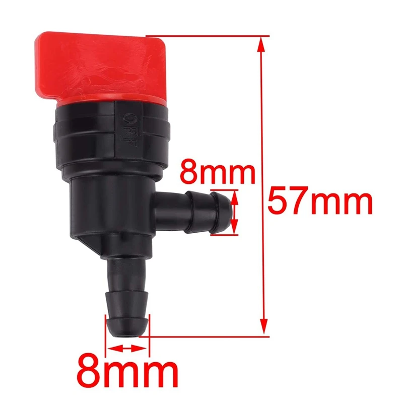 2PCS 1/4 inch 90 Degree Fuel Shut Off Valve for Briggs & Stratton 698181 494539 697944 Teseh 35857