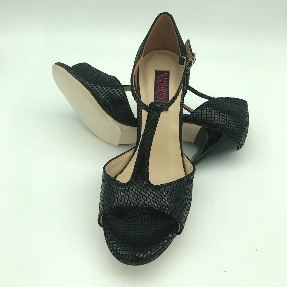 Zapatos de baile de Tango de Argentina para mujer, zapatos de boda, zapatos de fiesta, suela de cuero, tacón alto, T62103BSL, Sexy, nuevo