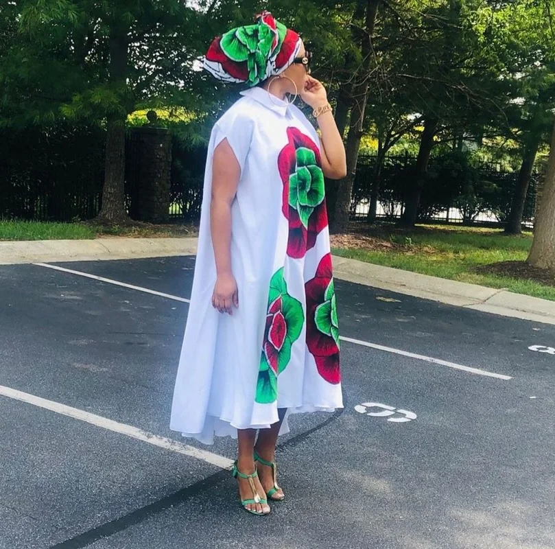 

African Maxi Dresses For Women 2021 New Summer Print Dress Plus Size Boubou Nigerian Fashion Ankara Robes Party Clothing